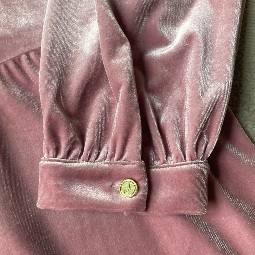 Beautiful Jude Conally rose color, soft velveteen dress - Picture 5 of 16